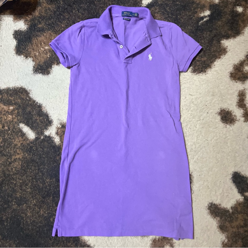 Polo by Ralph Lauren Purple Polo Shirt Mini Dress